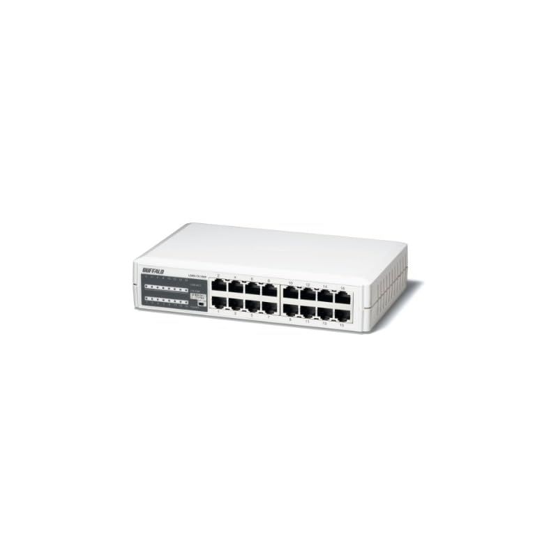 バッファロー BUFFALO 10|100Mbps対応 プラスチック筺体 電源内蔵 16ポート ホワイト スイッチングハブ LSW3-TX-16NP