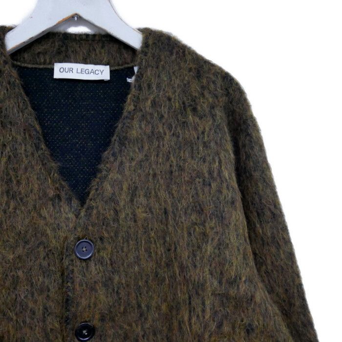 OUR LEGACY アワーレガシー CARDIGAN OLIVE MELANGE MOHAIR アルパカ混