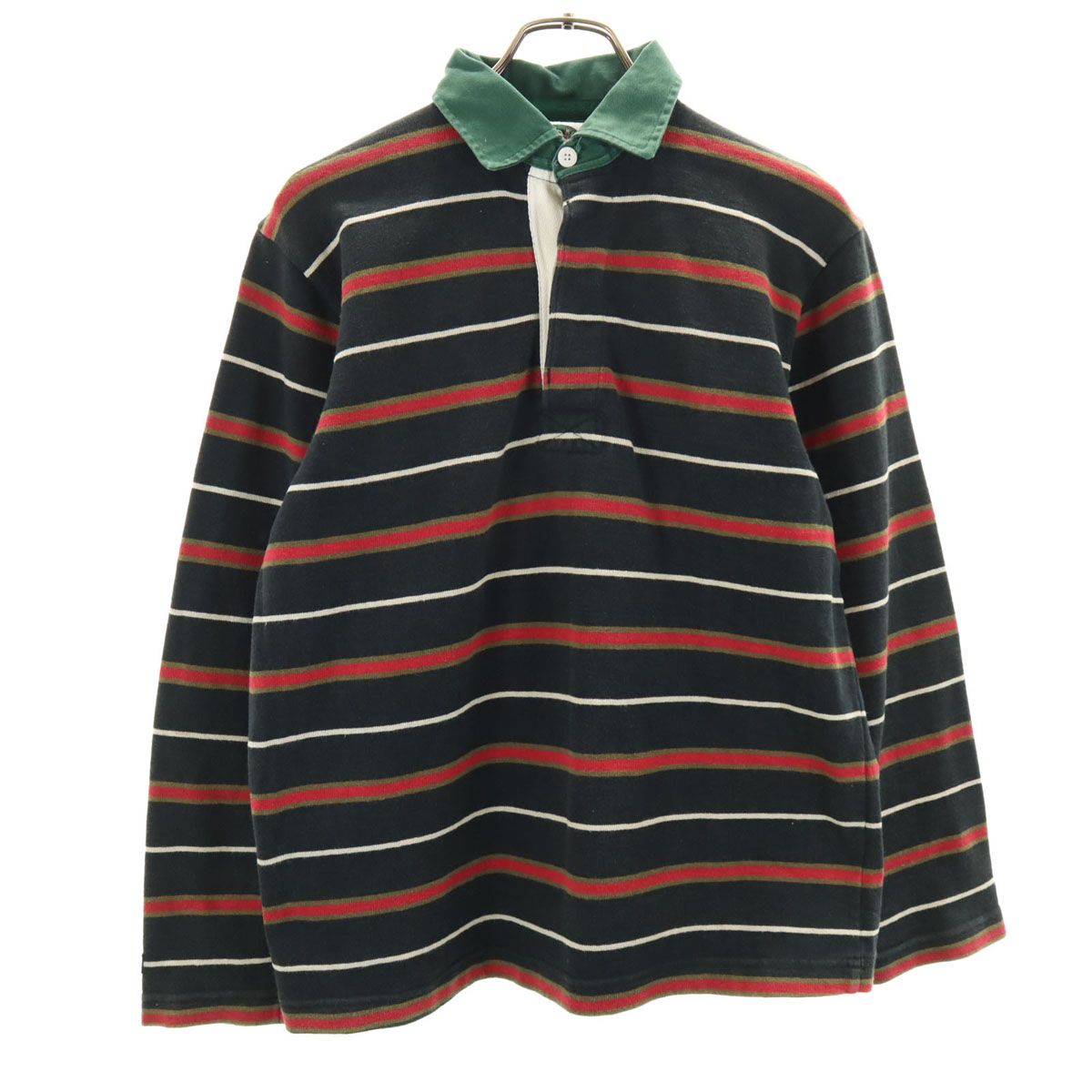 90sヴィンテージ カナダ製 バーバリアン バンドカラー ラガーシャツ XL 紺 90sヴィンテージ カナダ製 バーバリアン バンドカラー ラガーシャツ XL