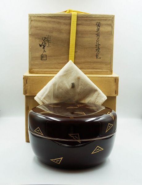 喰籠 溜鱗鶴蒔絵 川端近左