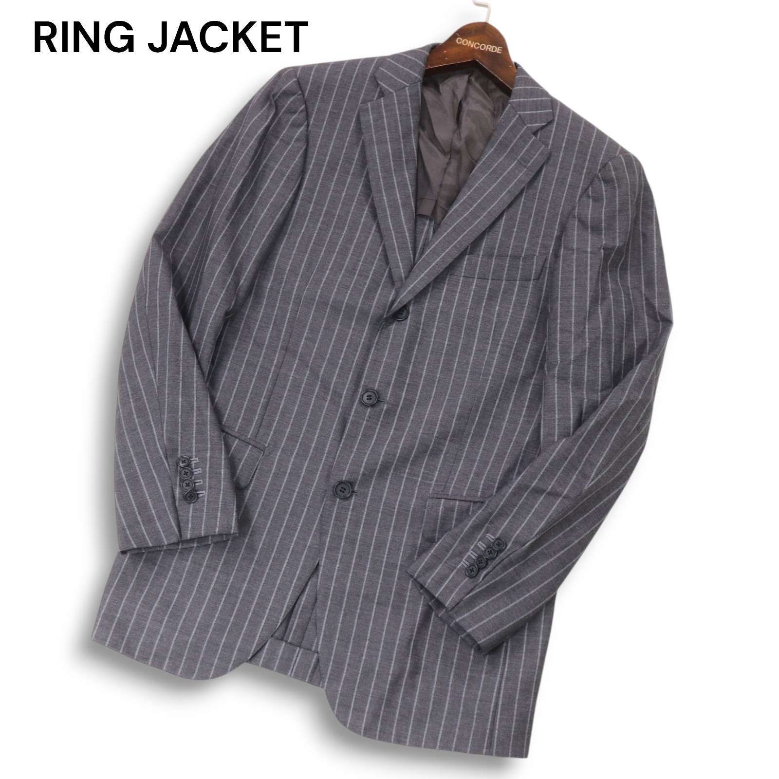 RING JACKET リングヂャケット 春夏 背抜き☆ ストライプ テーラード