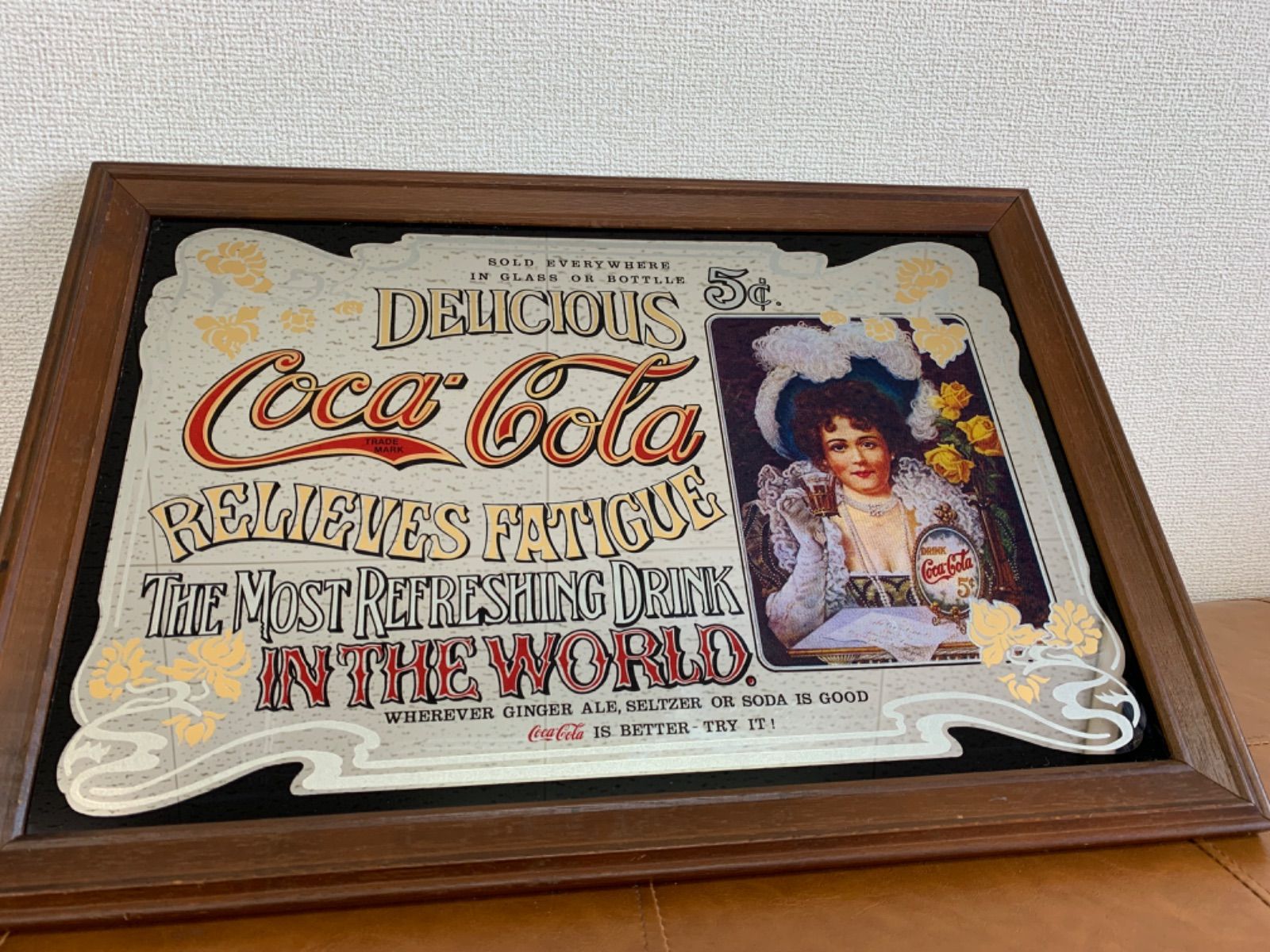 Coca-Cola コカコーラ パブミラー ヴィンテージ アンティーク ❺⓿