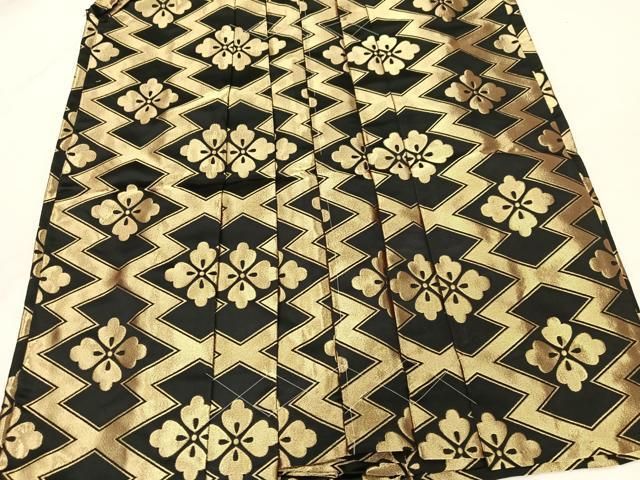 平和屋着物○男性 馬乗り袴 金襴袴 黒地 金糸 未使用 AAAZ6830ph 平和屋