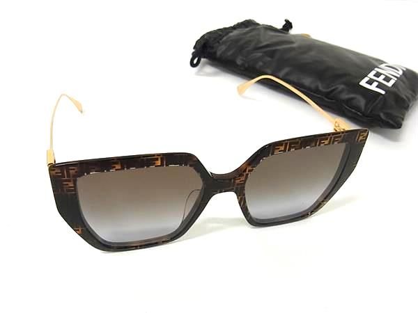 □極美品□ FENDI フェンディ ズッカ柄 サングラス メガネ 眼鏡