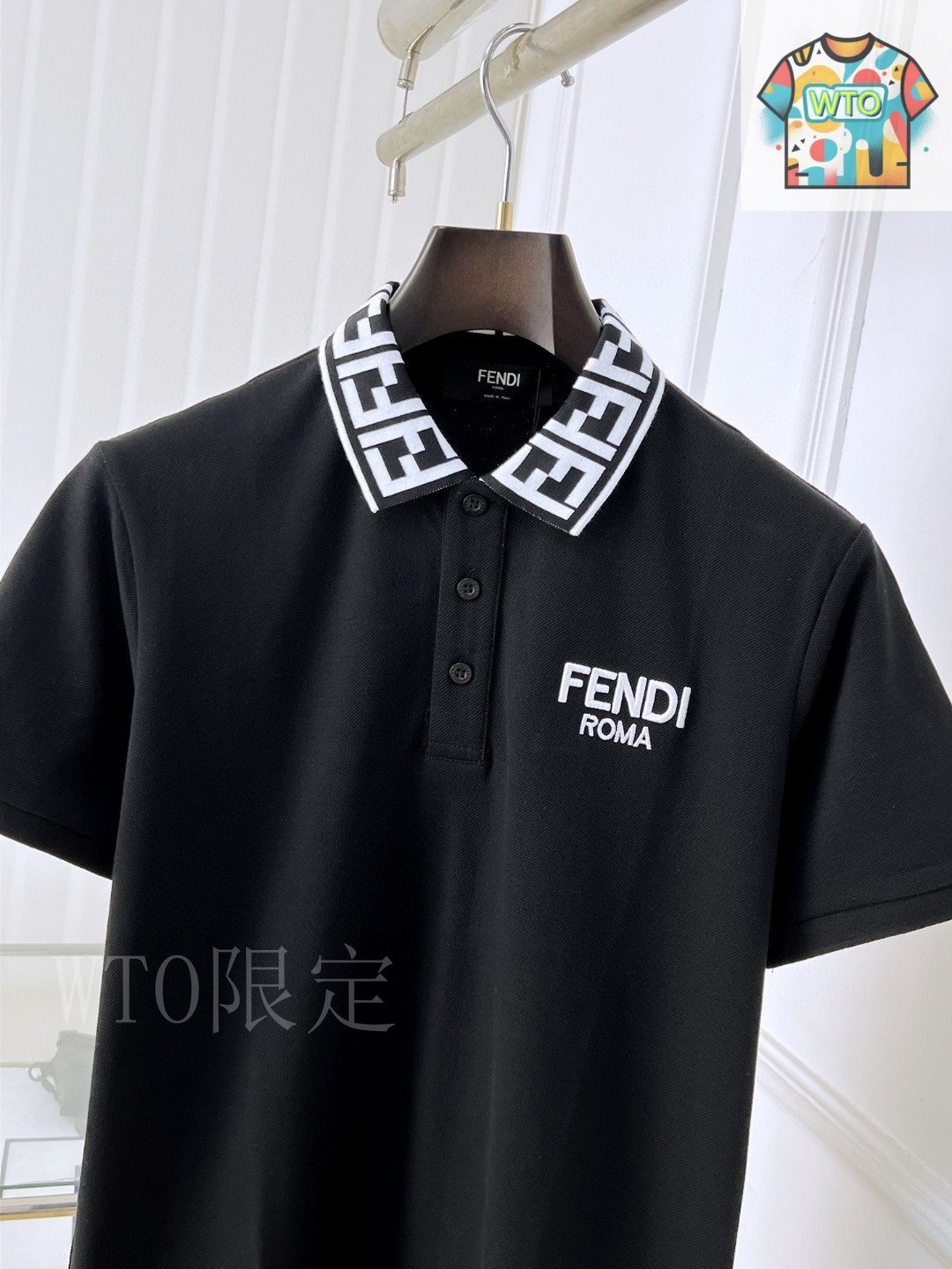 今日特価】Fendi 25SS High-Quality Short-Sleeve Collar Polo