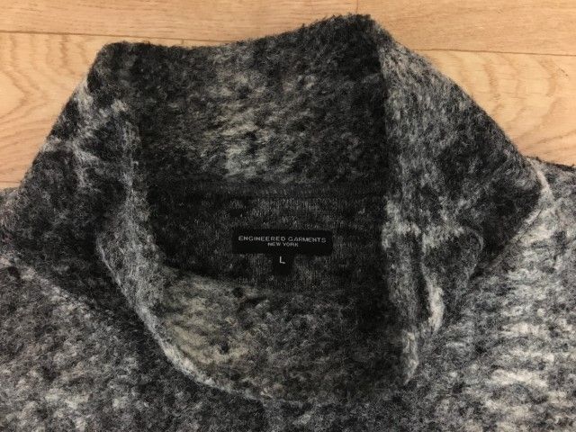 【美品】ENGINEERED GARMENTS パイソン柄 タートル ニット M Lサイズ！ ENGINEERED GARMENTS パイソン柄ウールハイネック