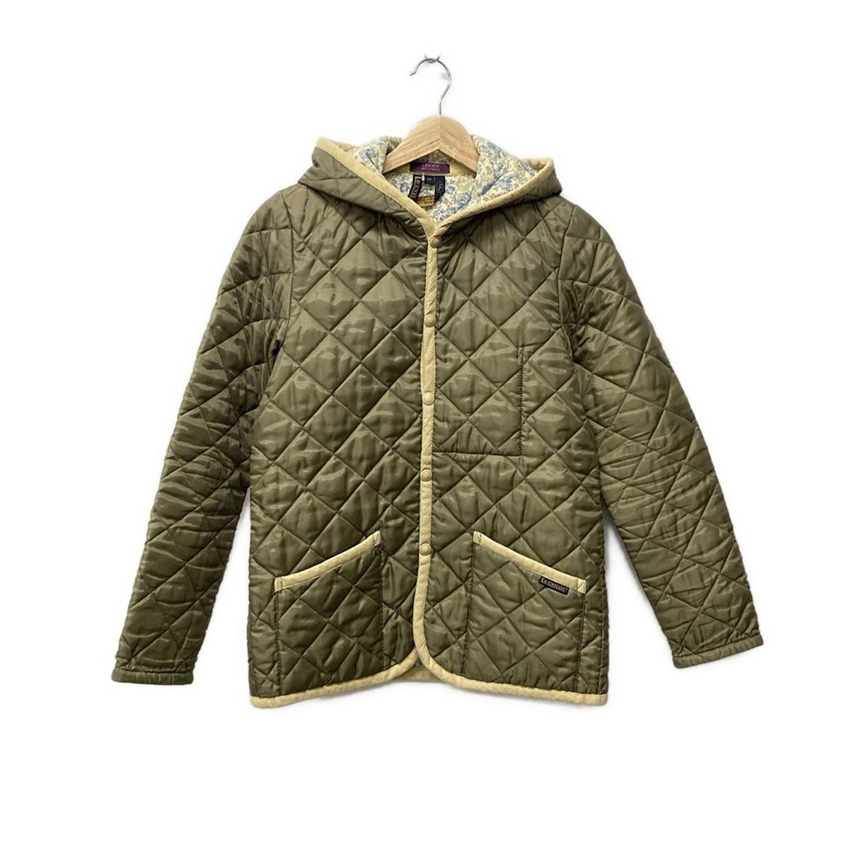 LAVENHAM ラベンハム コート サイズ38 M レディース - ダークグリーン×ベージュ 長袖|中綿|LIBERTY|冬|秋