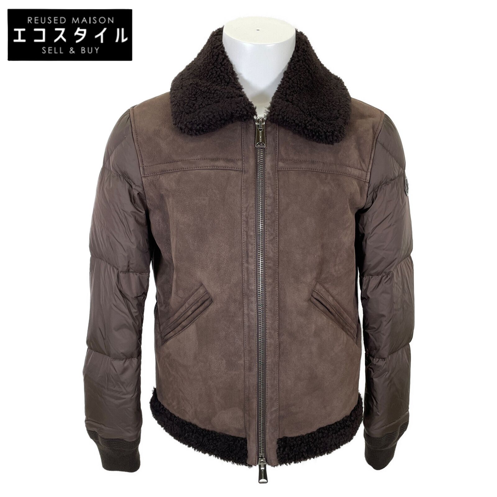 MONCLER モンクレール 【美品/国内正規】EDWIN エドウィン スエード/ナイロン切替 ボアｘダウン 2
