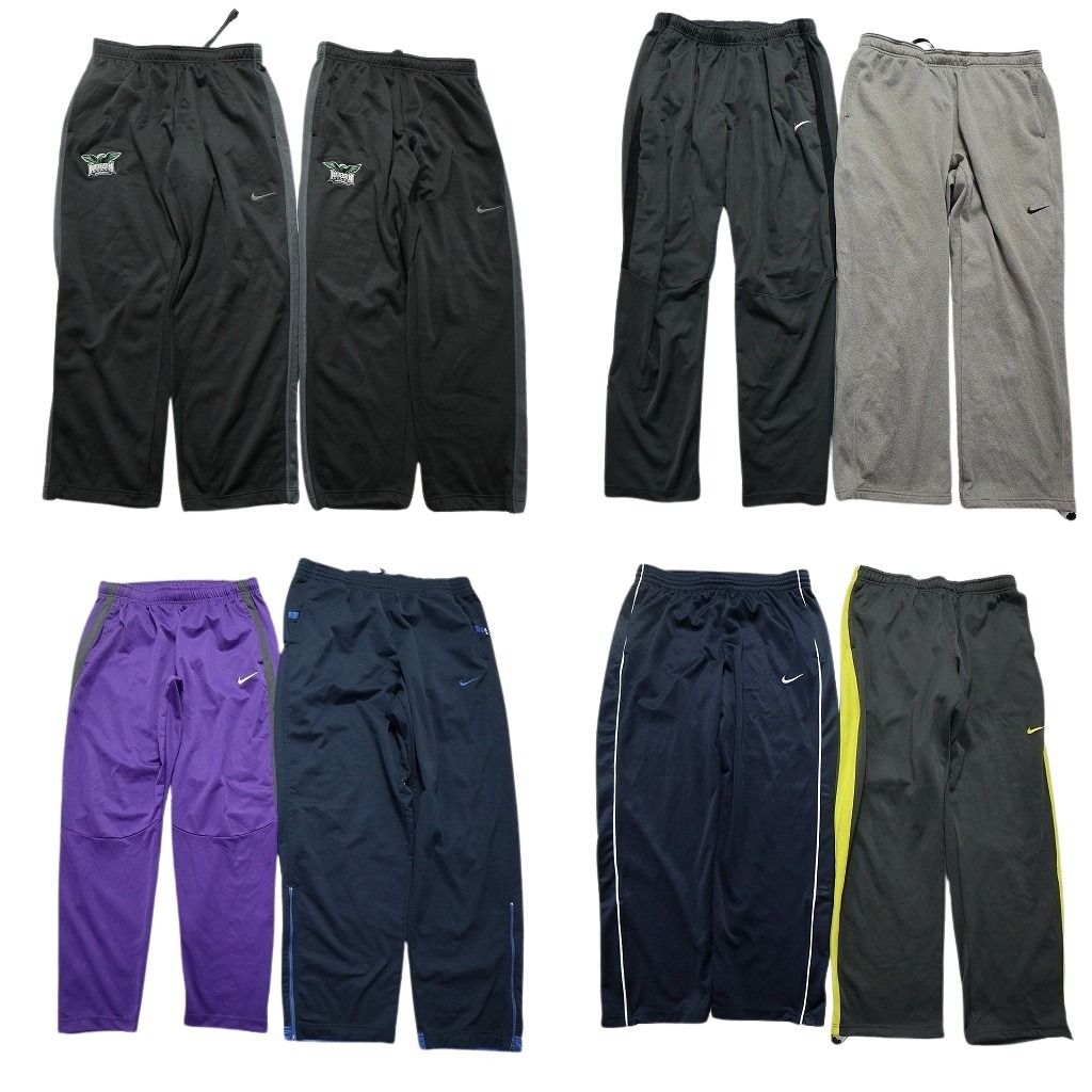 古着卸 まとめ売り ナイキ NIKE ジャージ パンツ 8枚セット メンズ XL ワイド チームロゴ スウォッシュ ライン 古着 NC0855