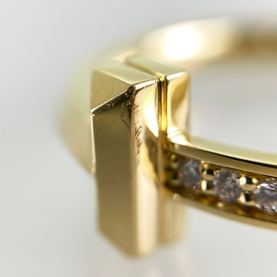 ティファニー TIFFANY&Co. Tワン K18YG ダイヤモンド 9号(49