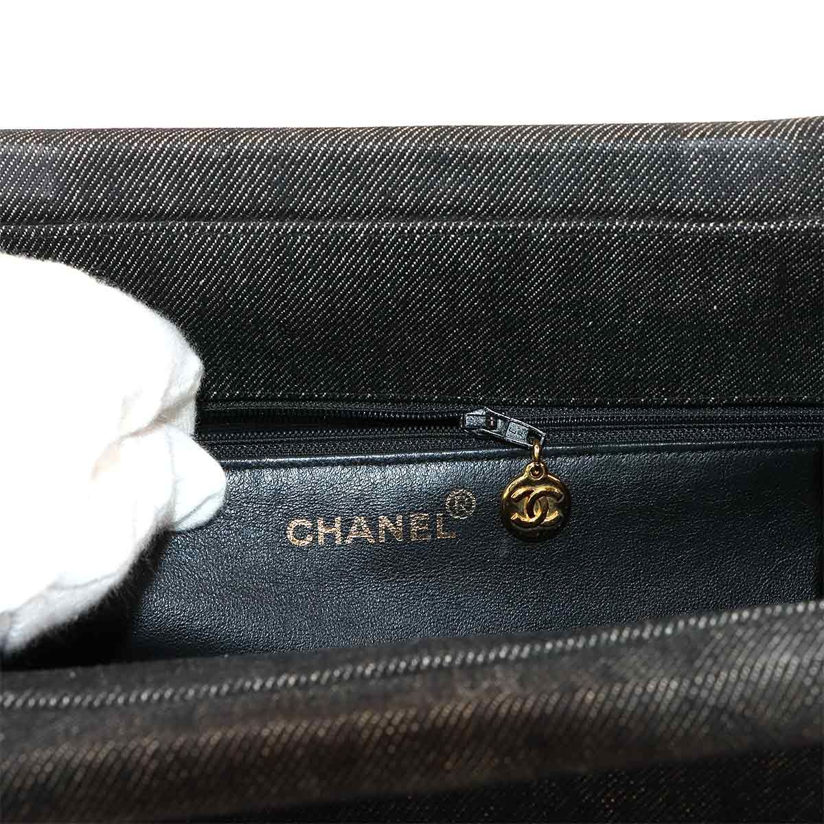 シャネル CHANEL べっ甲調 プラスチック ハンドル ハンド バッグ