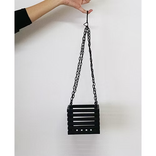 ハンギングボックス ブラック 3号鉢収納可能 POSH LIVING/41401