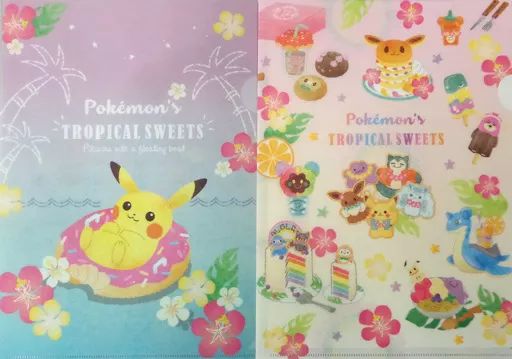 A4クリアファイル 2枚セット Pokémon's tropical sweet A4クリアファイル 2枚セット Pokémon's tropical sweet