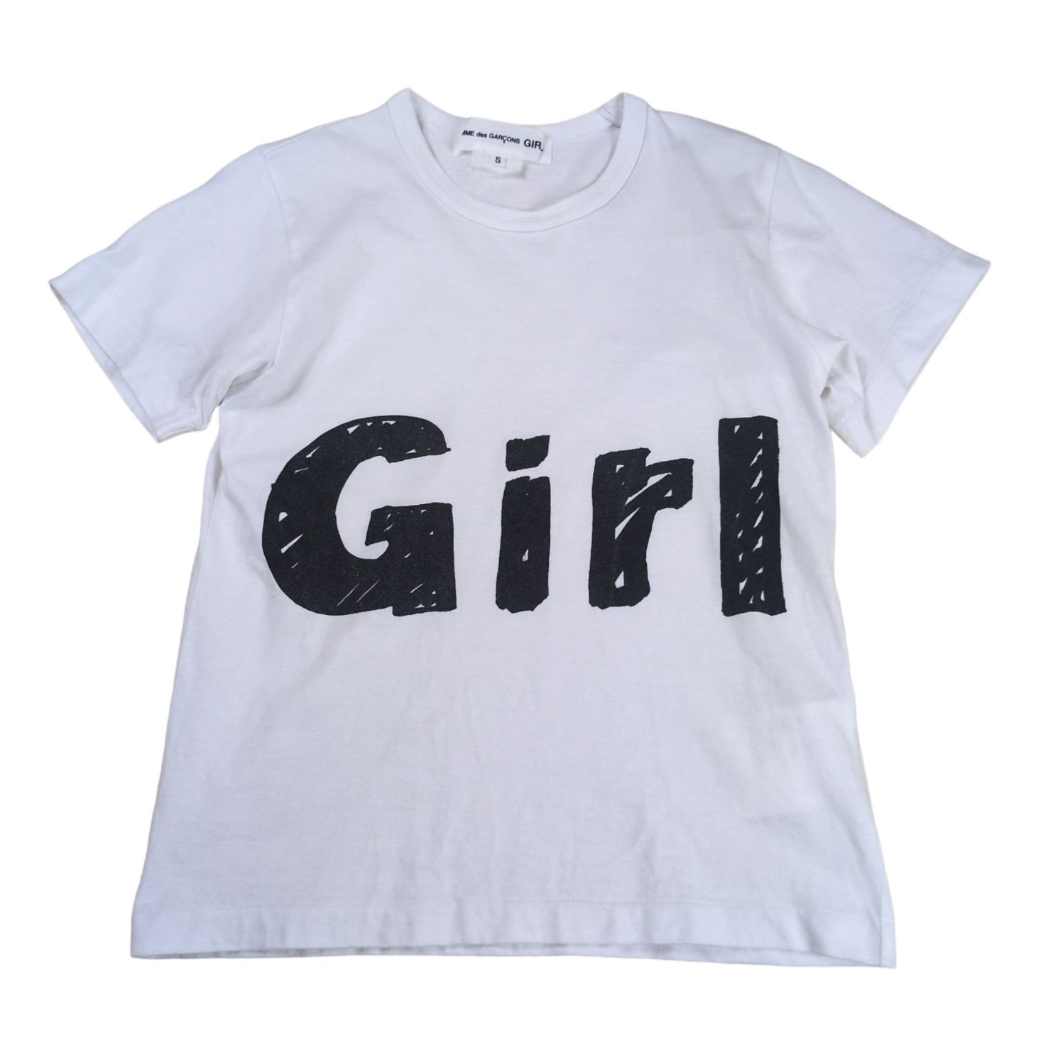 【希少】コムデギャルソンガール 23SS GIRL プリントTシャツ S 希少】コムデギャルソンガール 23SS GIRL プリントTシャツ S
