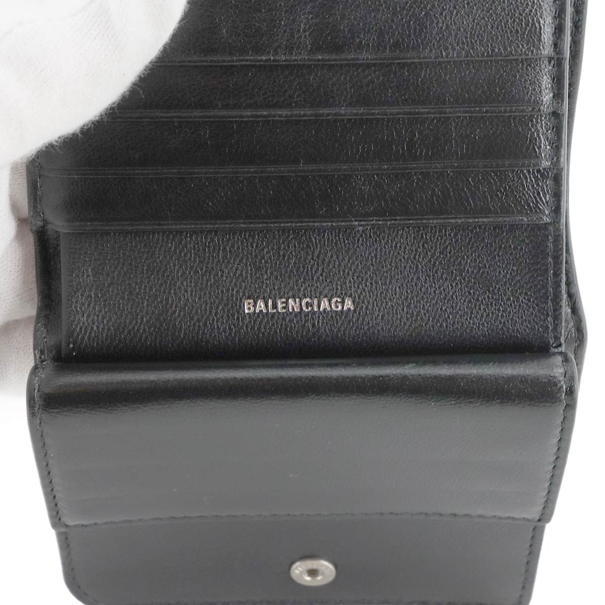 新品同様 バレンシアガ BALENCIAGA キャッシュ 二つ折り 財布