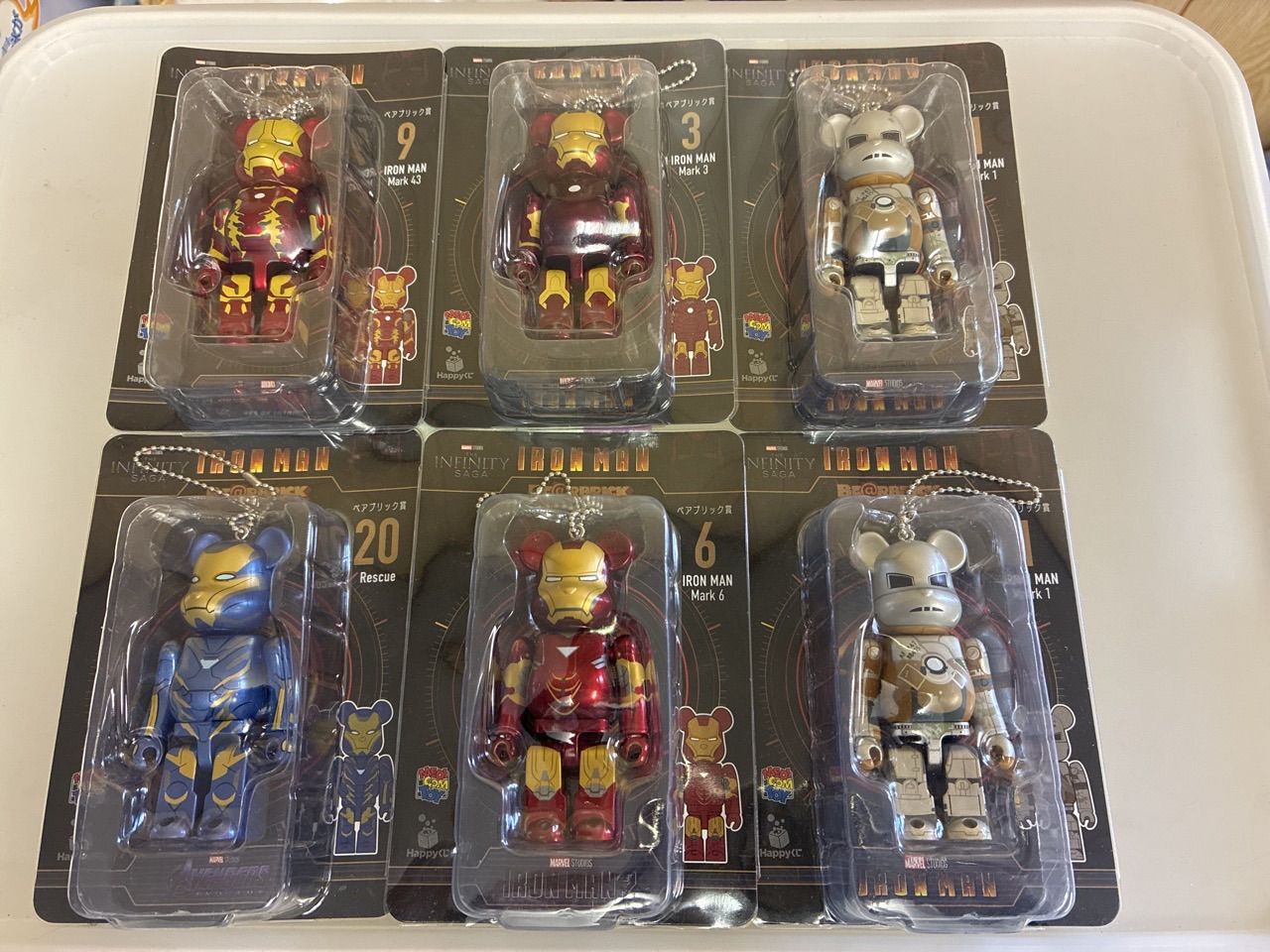 ベアブリック 新品　アイアンマン　ペアボックス　5種 コンプリートセット 総勢30キャラクターが集結！『IRON MAN（アイアンマン）』の歴代