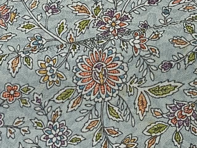 平和屋着物□上質な小紋 更紗花文 正絹 逸品 CAAV1590kb