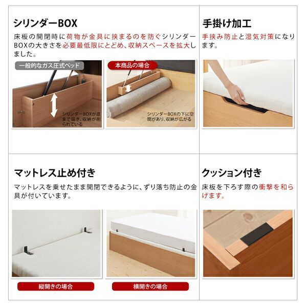 組立設置付 通気性抜群_ガス圧式大容量跳ね上げベッド No-Mos ノーモス 薄型スタンダードポケットコイルマットレス付き 横開き セミシングル 深さグランド【代引不可】 No-Mos 組立設置付 ノーモス 組立設置 その他通気性抜群_ガス圧式大容量跳ね上げベッド 通気性抜群_ガス圧式大容量跳ね上げ