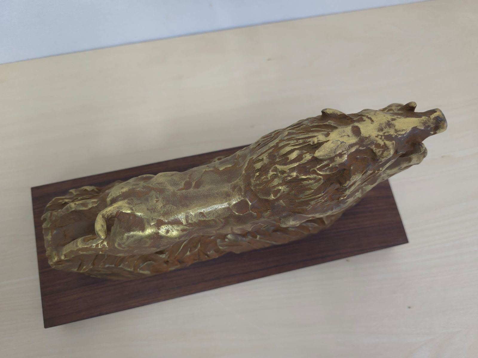中古】M▽北村西望 ブロンズ像 干支 台 箱 猪 亥 新風百寿