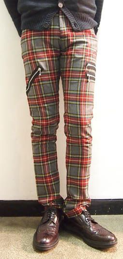 チェックZIPパンツ「G130021」