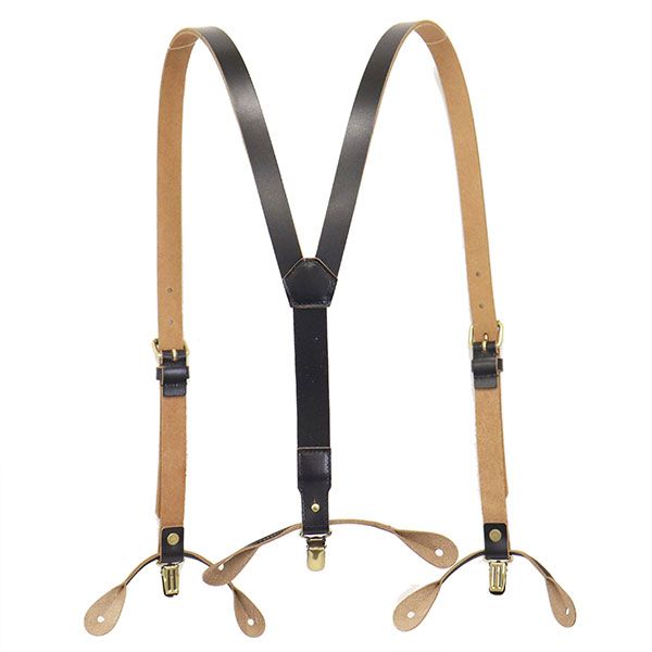 た*ん様 schott サスペンダー　茶芯　レザー　ショット Schott N.Y.C サスペンダー Schott/ショット/LEATHER SUSPENDER