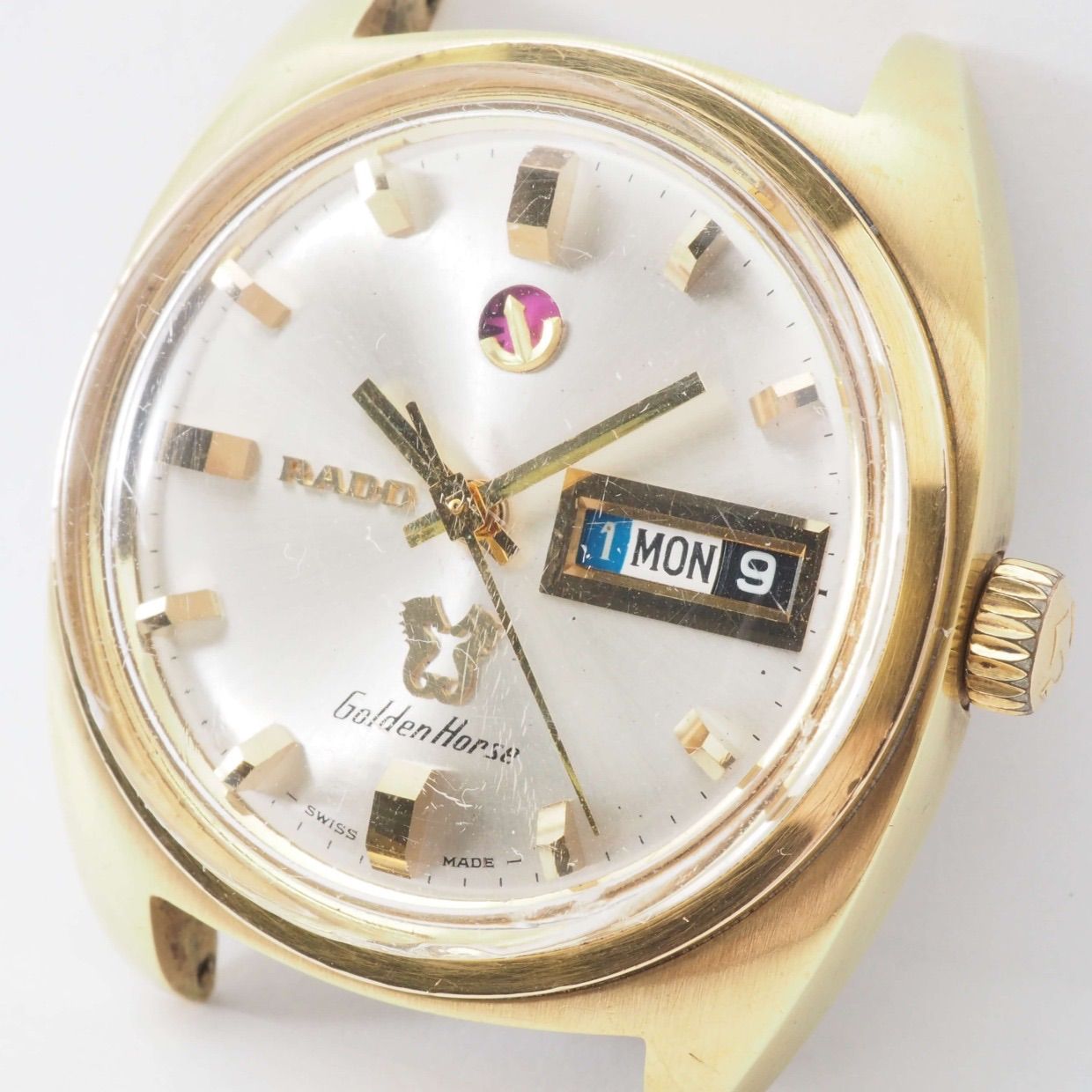 中古】ラドー ゴールデンホース Ref,11817 RADO Golden Horse 25石 デイデイト SS 自動巻 ゴールド×シルバー メンズ 腕時計 本体のみ - メルカリ