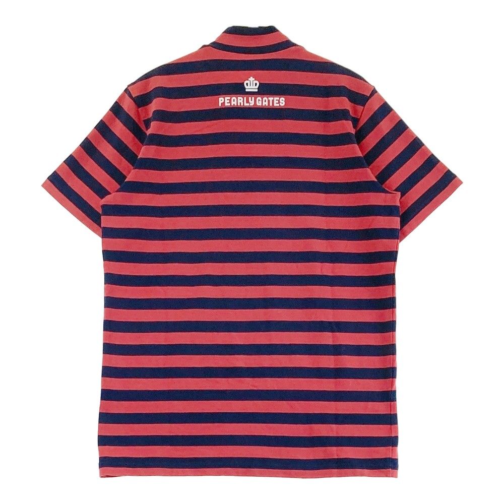 パーリーゲイツ　ホワイトボーダー　半袖ハイネックカットソー　サイズ0 1-240101202088-m-01-pl.jpg