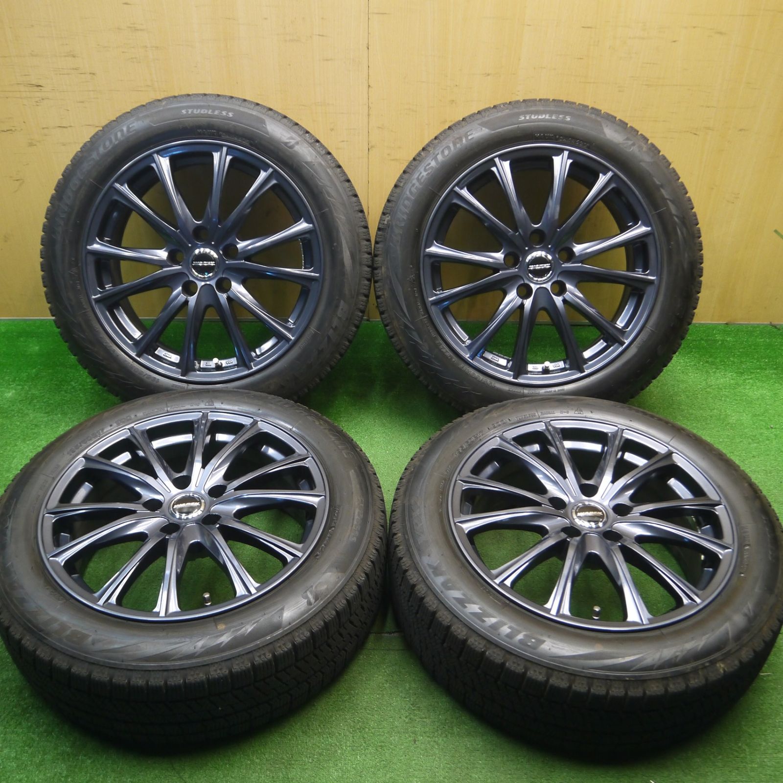 送料無料] バリ溝！23年！キレイ！9分スタッドレス 195/60R17
