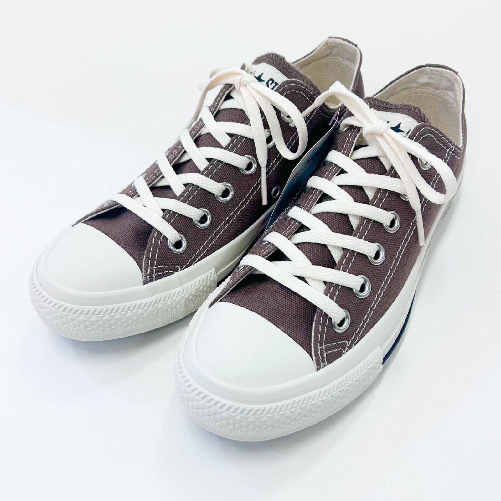 【新品】CONVERSE ALL STAR WASHEDCANVAS OX コンバースオールスターウォッシュドキャンバスローカットレディーススニーカーダークトープブラウン