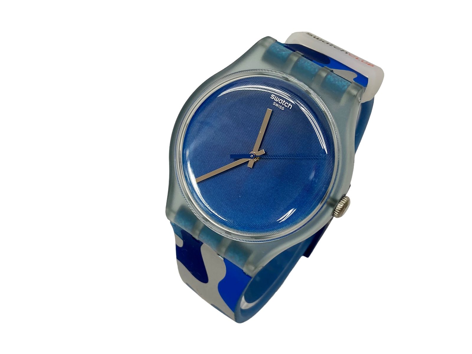 Swatch SWATCH (スウォッチ) 会員限定 SILVERSCAPE シルバースケープ 腕時計 SUOZ215 ブルー×カモ ユニセックス/028