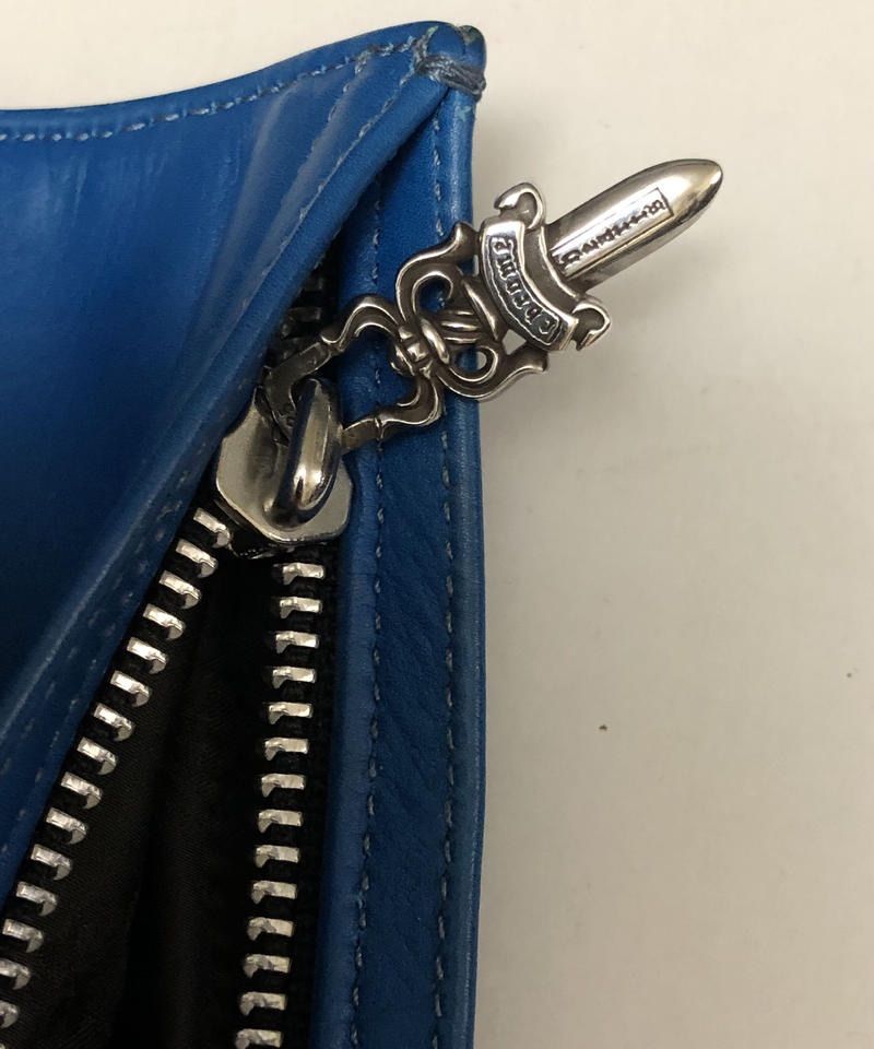 クロムハーツ　チェンジパース　青　ターコイズブルー クロムハーツ 財布（Chrome Hearts）ジッパーチェンジパース4×5