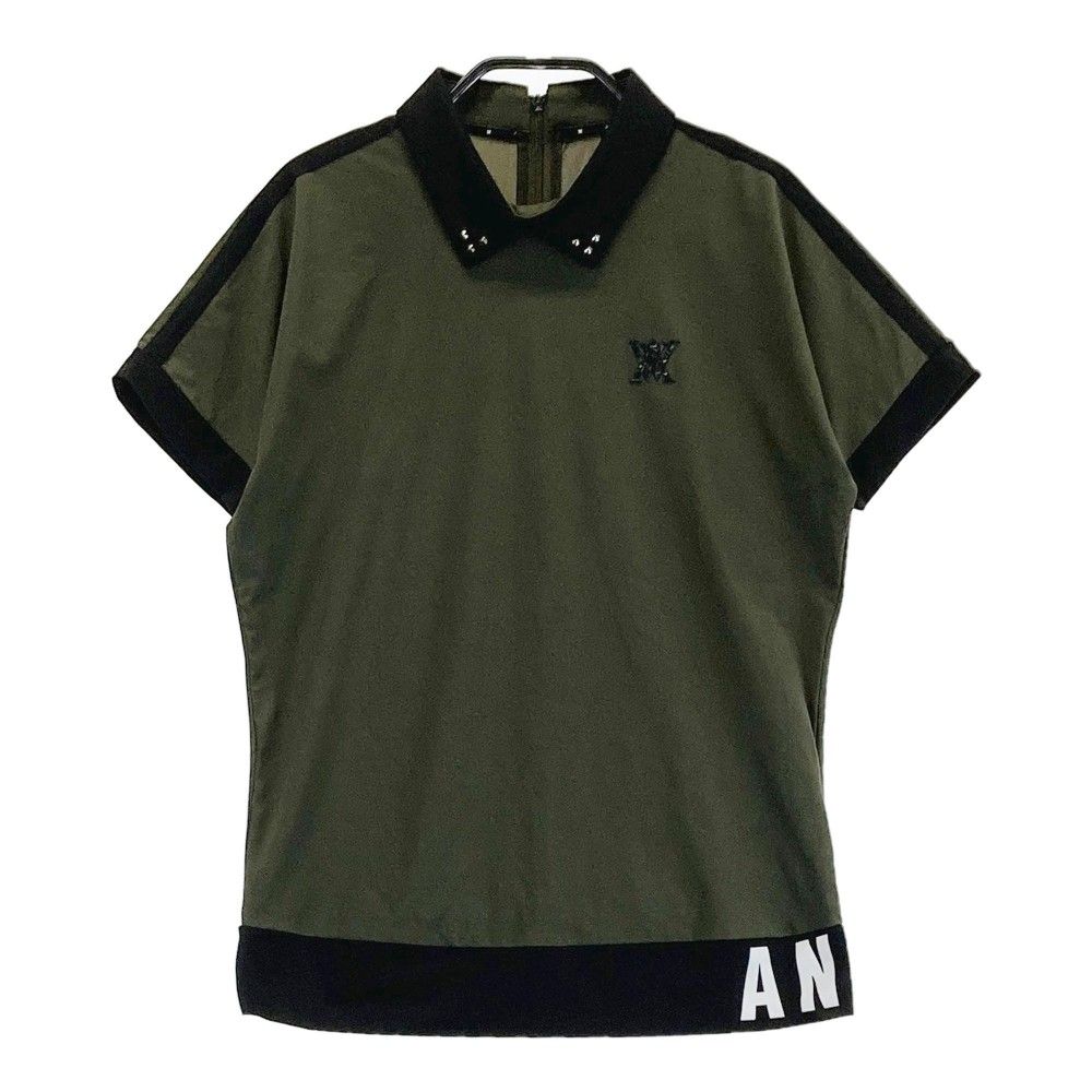 ANEW GOLF アニュー ゴルフ 半袖 ストレッチ ポロシャツ M カーキ