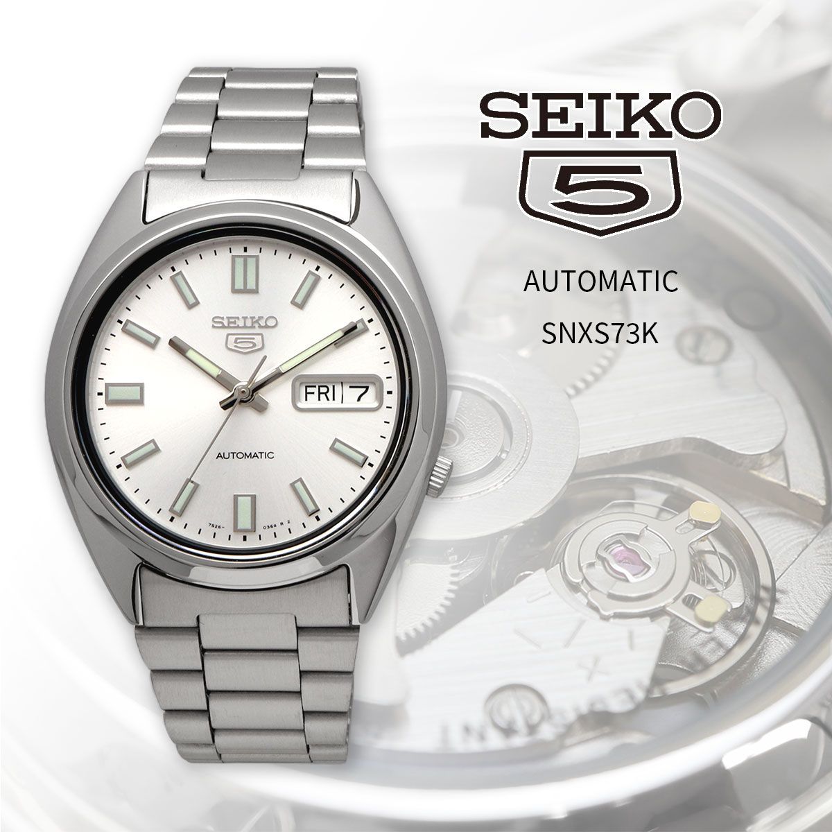 セイコー 腕時計 SEIKO5 automatic 自動巻き 21石 7S26-8760 シルバー 