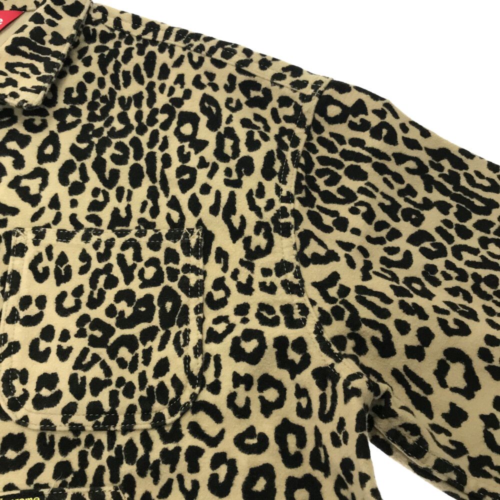 SUPREME (シュプリーム) 22AW Moleskin Work Jacket Leopard レオパード柄モールスキンワークジャケット  ベージュ - メルカリ