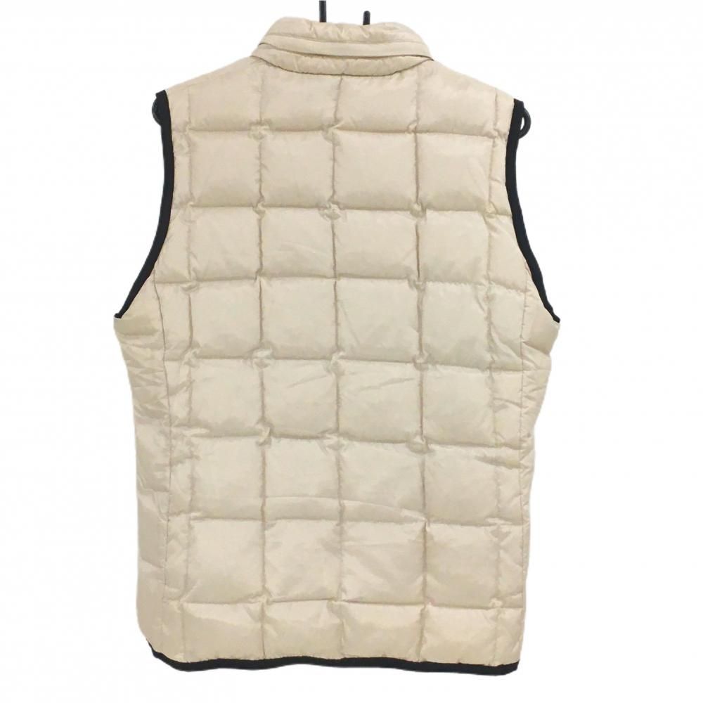 ダンスウィズドラゴン ダウンベスト ベージュ ロゴ刺しゅう フード収納可 メンズ 2 M ゴルフウェア Dance With Dragon