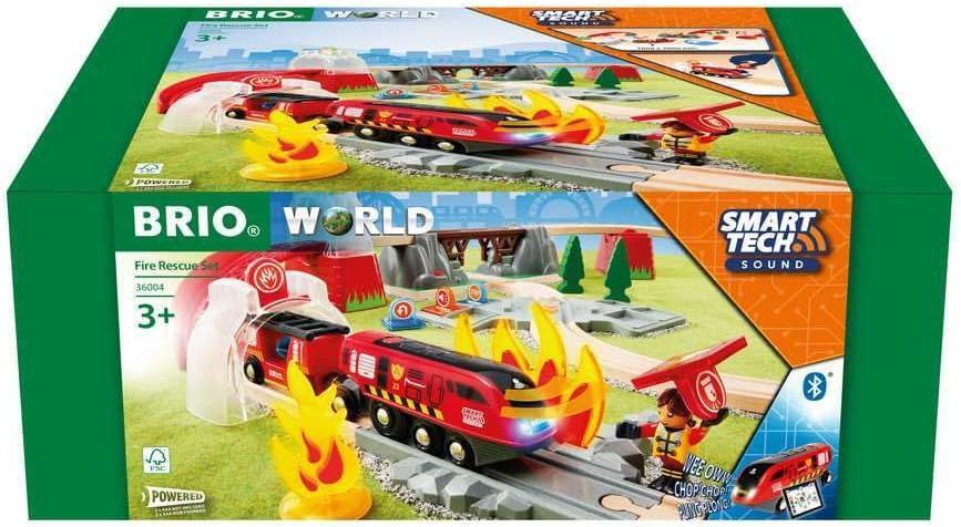 BRIO (ブリオ) スマートテックサウンド レスキューセット 36004 [全41ピース] (電動車両 電車 おもちゃ 木製 レール) 3歳~