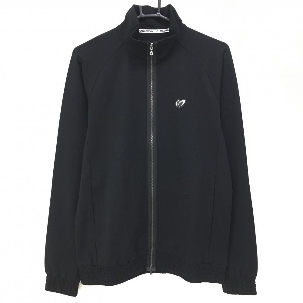 美品】マスターバニー ジャケットブルゾン 黒 ロゴシルバー 薄手