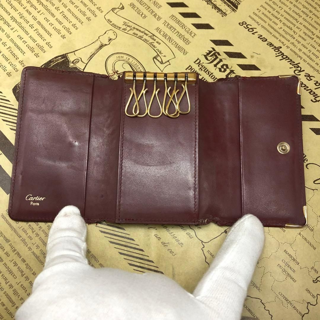 カルティエ キーケース 革 マストライン ボルドー 6連 FG255 - メルカリ