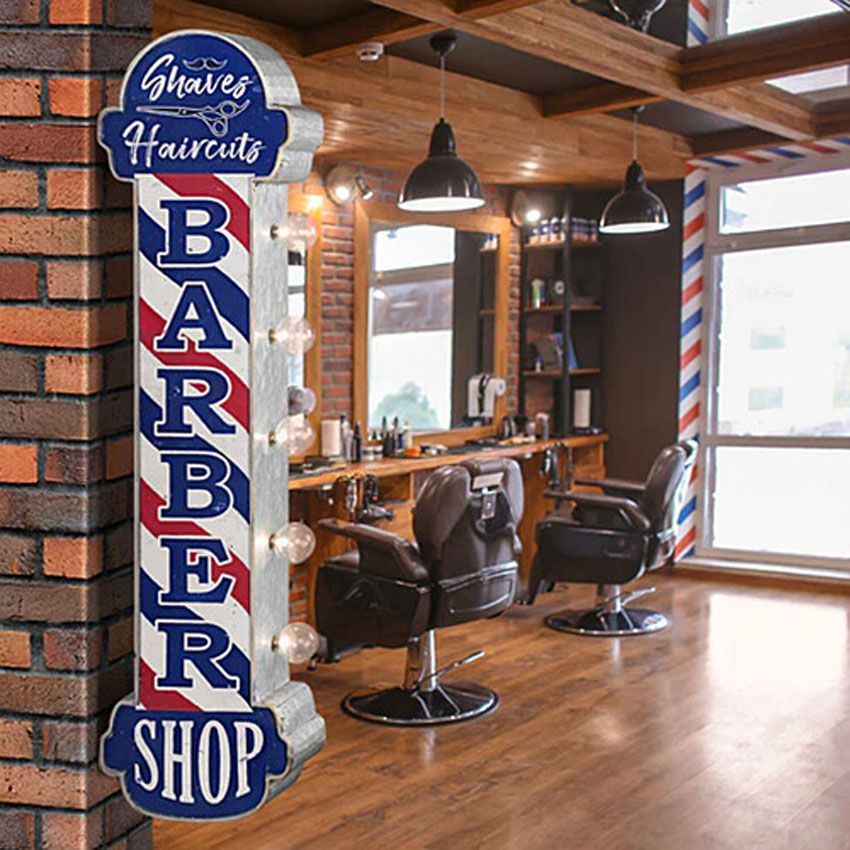 オフ ザ ウォール LED サイン BARBER SHOP 散髪屋 バーバーショップ LED Sign NEXPOTALLINN_EU