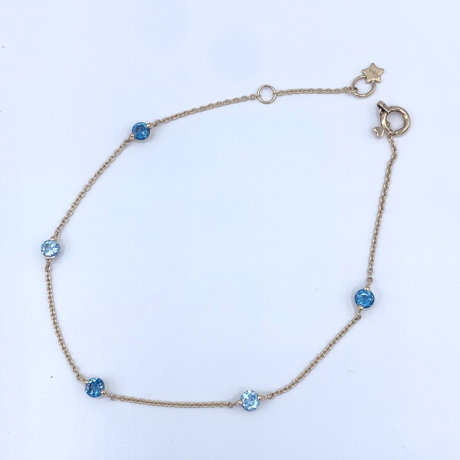 Star jewelry Silver 925 ブルートパーズ ブレスレット スタージュエリー ブルートパーズ ブレスレット