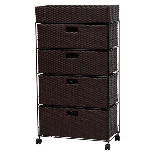 萩原 Hagihara RAN-2416DBR ランドリー 新生活 インテリア 家具おしゃれ