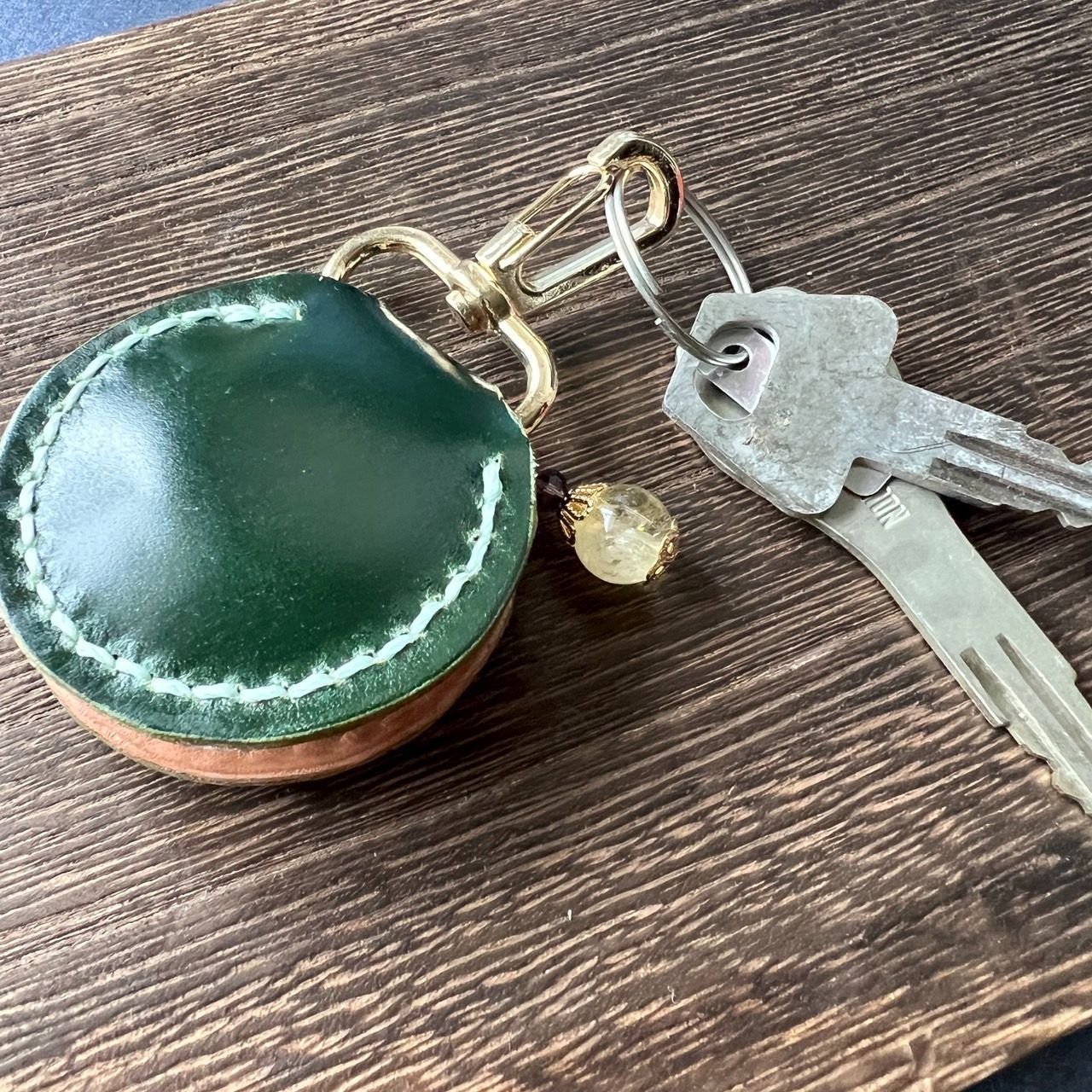 いざという時のお守りコインケース with 猫の肉球キーホルダー【選べる天然石チャーム】