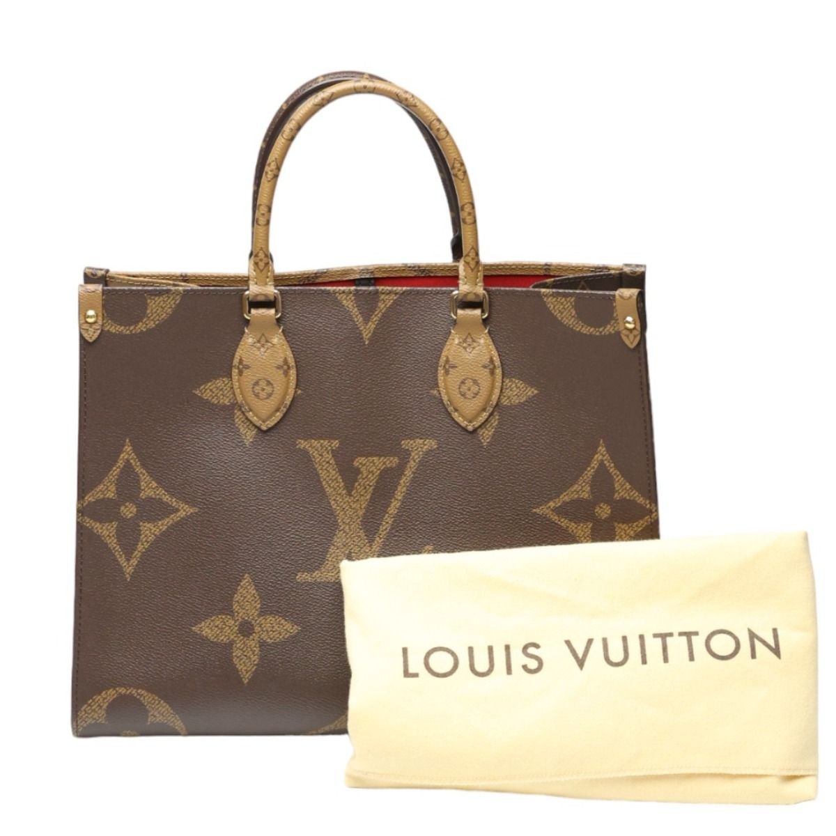 ルイヴィトン M45321 モノグラム トートバッグ オンザゴーMM トートバッグ LOUIS VUITTON ブラウン - メルカリ