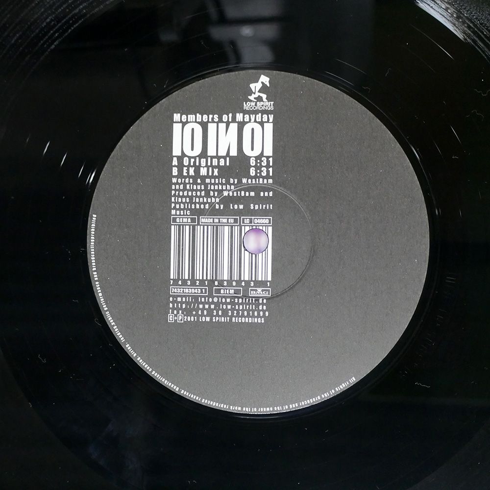 ドイツ盤 MEMBERS OF MAYDAY/10IN01/LOW SPIRIT RECORDINGS