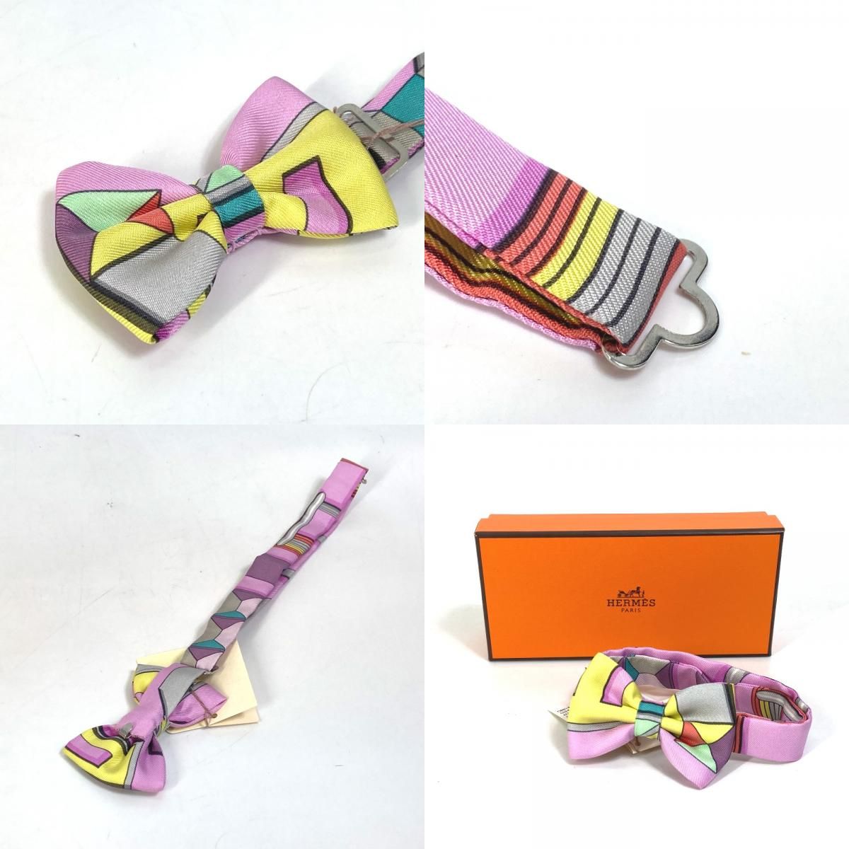 エルメス リボン ヌーパピヨン 蝶ネクタイ ネクタイ シルク マルチ
