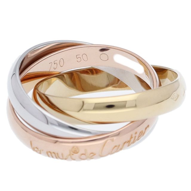 カルティエ トリニティリング (#10)(#10 幅:約0.3cm(一本あたり)) K18  
