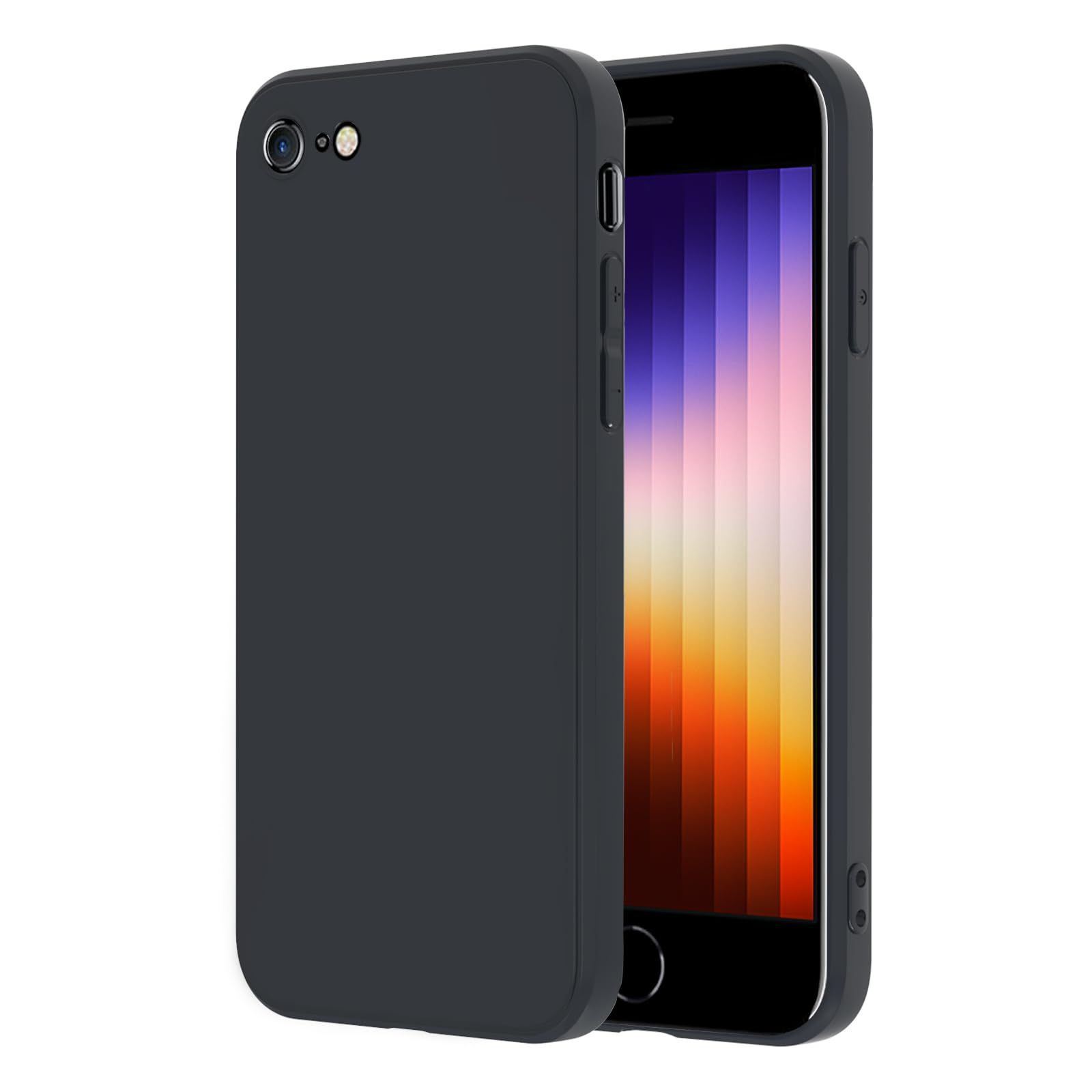 [Limited quantity] Black) iPhone 7 iPhone 8 SE3 iPhone iPhone SE2 PinlishSheng (iPhone 4.7 inch cover iPhone shock absorption thin lightweight silicone TPU smartphone case 8/iPhone7 3rd generation