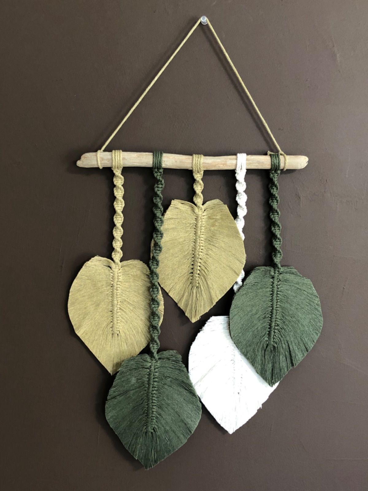 マクラメタペストリー リーフデコレーション TUTORIAL】DIY How To Make BoHo Beautiful Macrame Feather