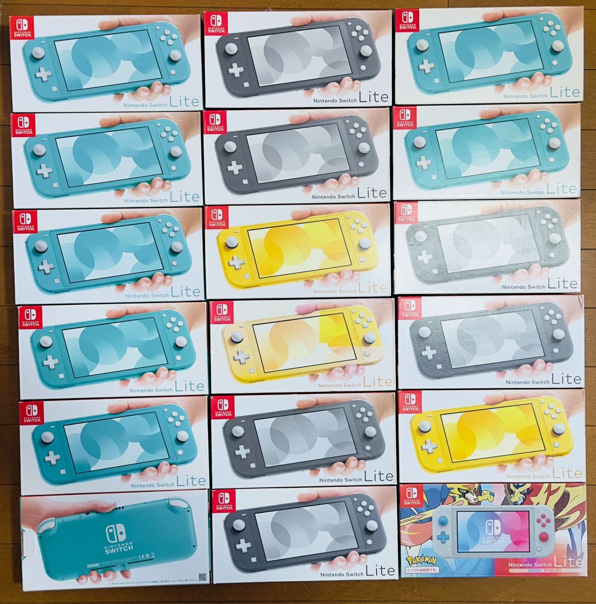 ニンテンドースイッチライト 空箱 18箱 Nintendo switch lite 保証印 ...