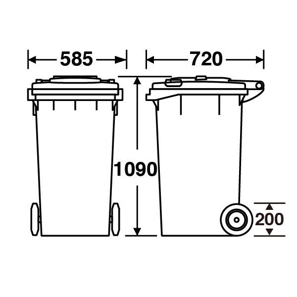 テラモト ボックスカート 240 緑 約240L - タイシショップ - メルカリ